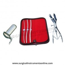 Hegar uterine dilator 3 pieces set,3-4, 5-6, 7-8, mathieu speculum, collin large